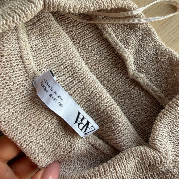 Zara Light Beige Turtleneck Sweater, Size S - Picture 3 of 3
